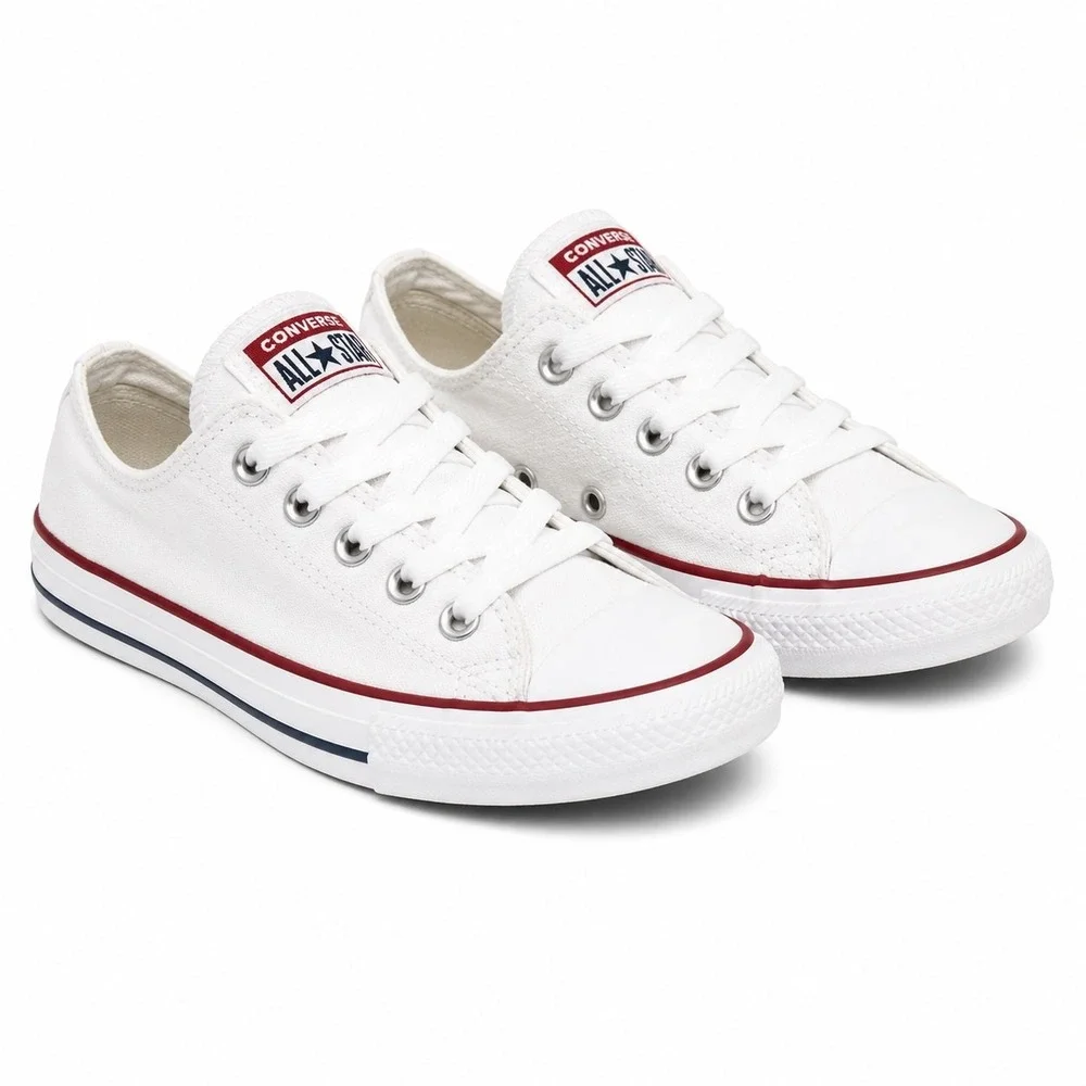 Converse Chuck Taylor All Star Low White Youth Sz 1 Kids Classic Canvas Sneakers